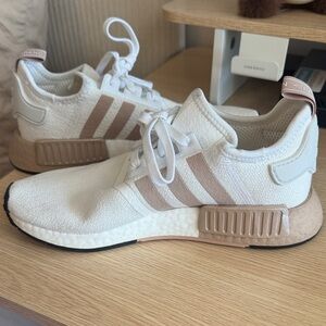 White and Tan Sneakers